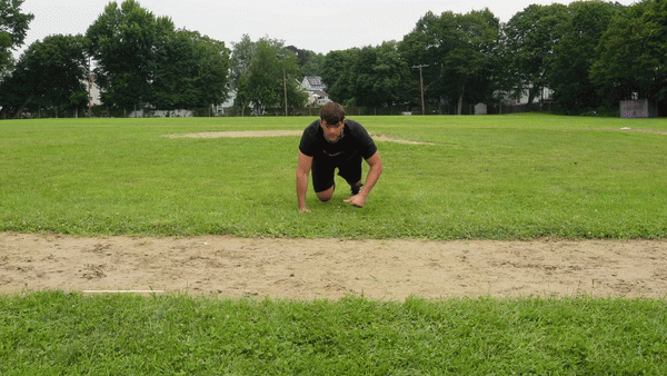Zach testing SpotOn boundary logs at baseball field.